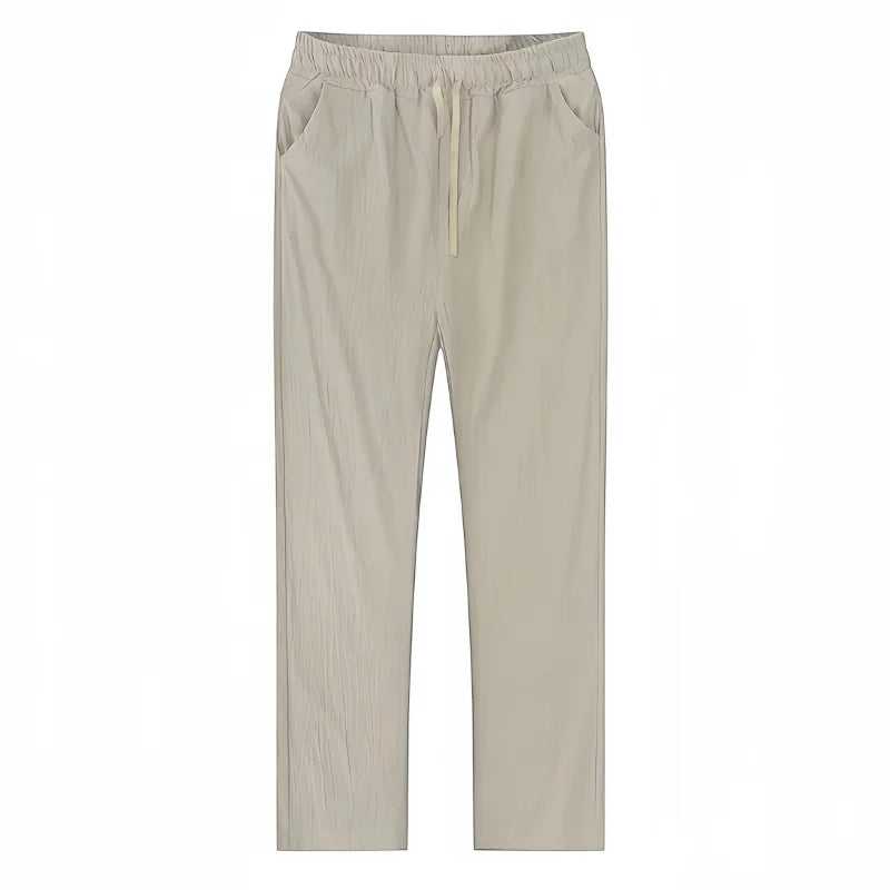 Men's Cotton Linen Pants Joggers Sweatpants Streetwear Breathable Solid Color Linen Trousers Vacation Summer Loose Pants S-5XL