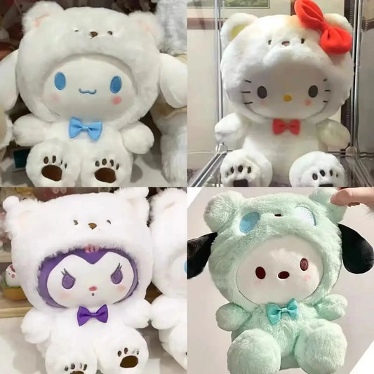!! HOT Sanrio 25Cm Anime Kuromid Toys Kawaii Mymelody Cinnamorol Plush Soft Stuffed Animals Doll Plushie Pillow Xmas Gift Decor