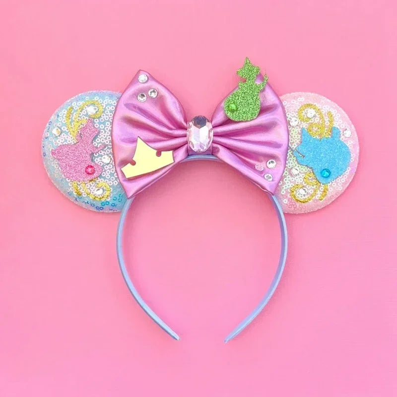 Disney Mickey Mouse Hairbands Frozen Ear Headband for Adults Anna Elsa Snowman Olaf Headwear Women Kids Girls Hair Accessories