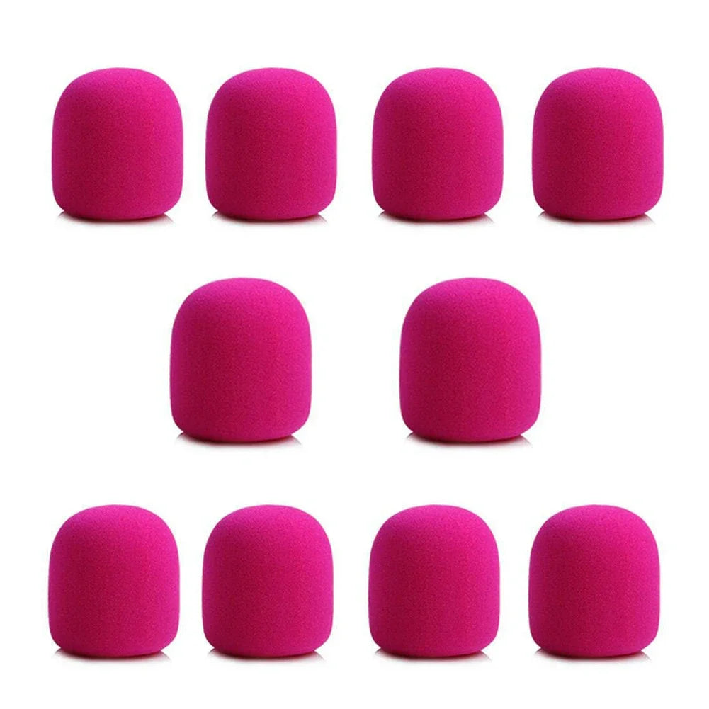 10Pcs Black Mic Protector Replacement KTV DJ Microphone Foam Covers Windscreen Windshield Sponge Covers Microphone Cover