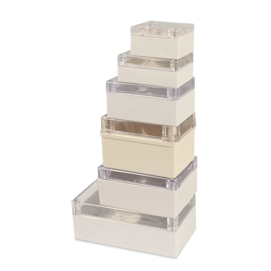 White Waterproof Enclosure Plastic Junction Box Electronic Transparent Cover Instrument Housing Case Electrical Project Boxes