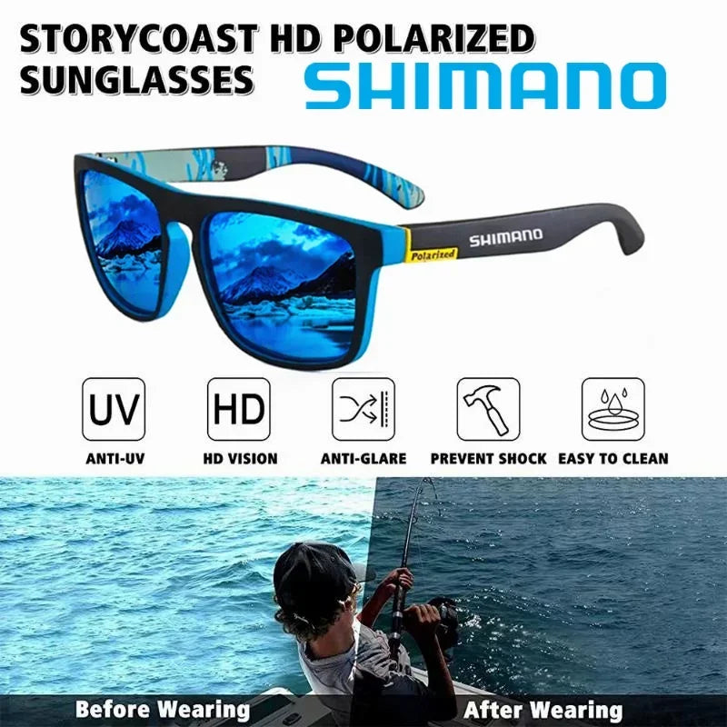 Classic Square Polarized Unisex Outdoor Sports Sunglasses for Fishing Hunting Cycling Driving Mountaineering UV400Anti-glare