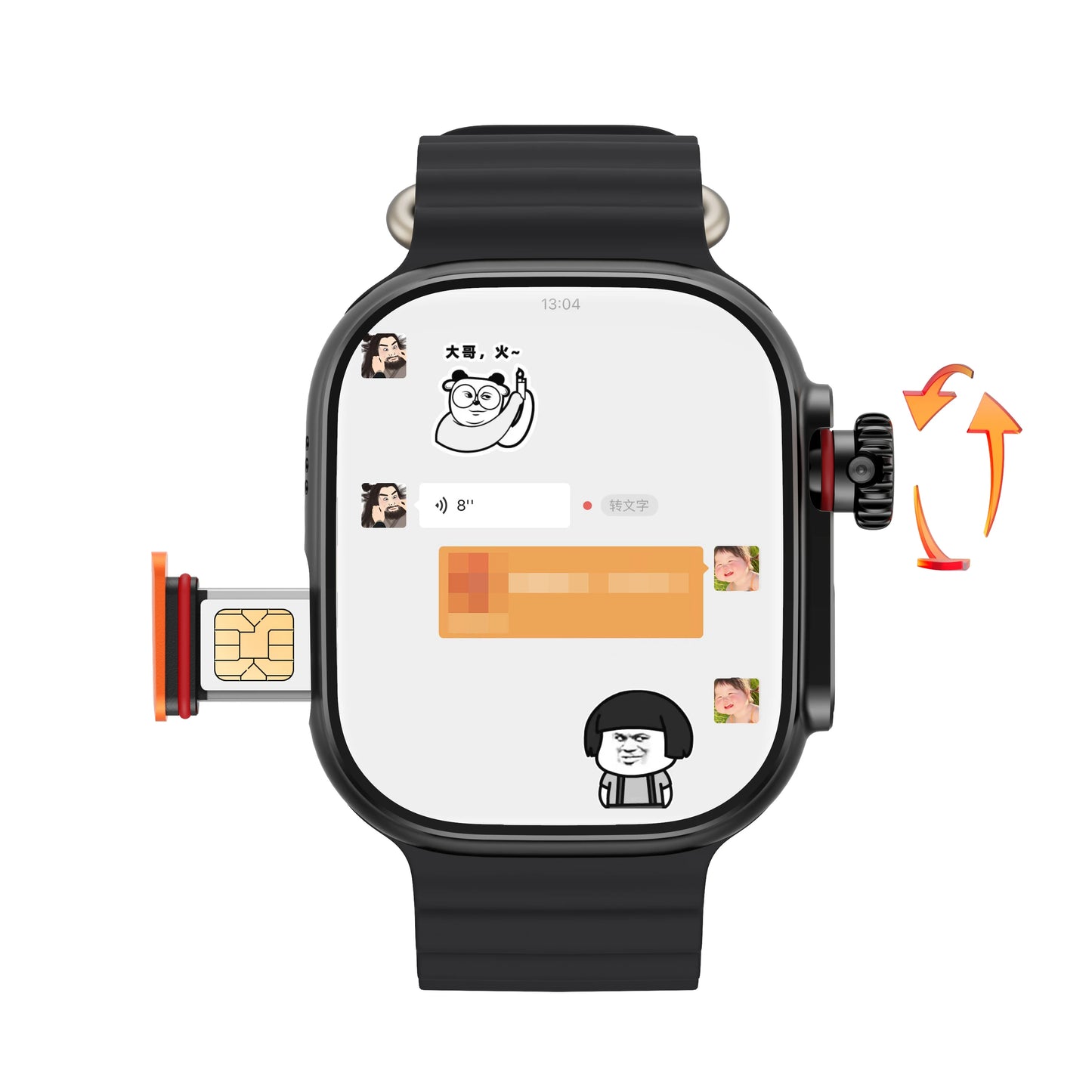 CDS9 S9 Ultra Smart Watch Android 4G Network Simcard 2.2inch 448*528 Amoled Heart Rate Monitor Google Play Store Video Calls