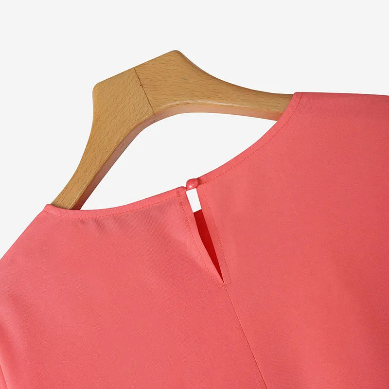 ZANZEA 2025 Fashion Summer Blouse Women Flare Sleeve Casual Tops Loose Ruffled Shirts Solid Color Elegant OL Blusas Femininas