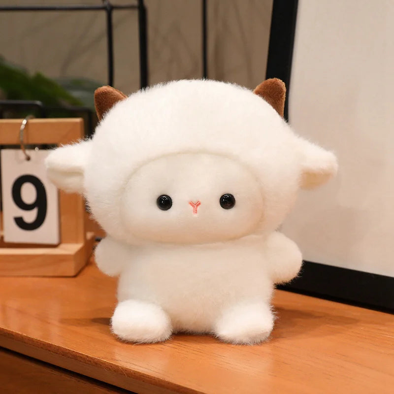 15CM Small Desktop Plush Toys Lovely Rabbit Sheep Pig Duck Otter Capybara Elephant Stuffed Animal Doll Cute Healing Doll Gifts
