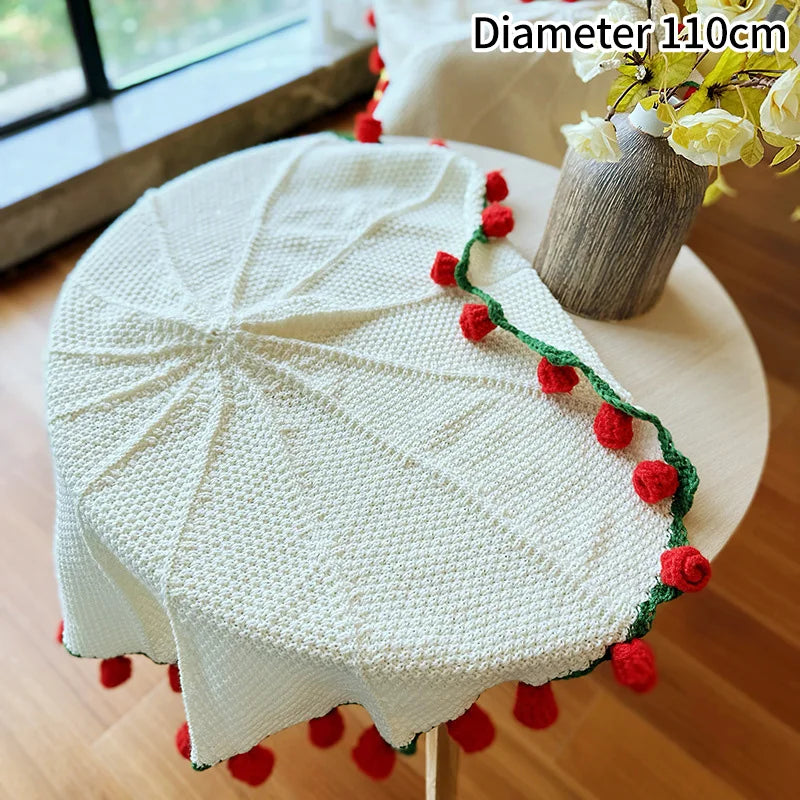 Rose Bouquet Blanket Hand Made Bouquet Nap Blankets Sofa Cover Finished Bouquet Blanket Couple Gift Home Supplies Manta de rosas