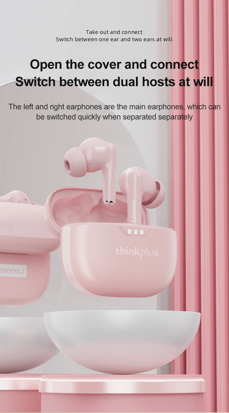 10pcs Lenovo LP3 Pro Wholesale 2pcs Original lp3pro Wireless Bluetooth Headphones HiFi Stereo Earbuds Noise Reduction With Mic