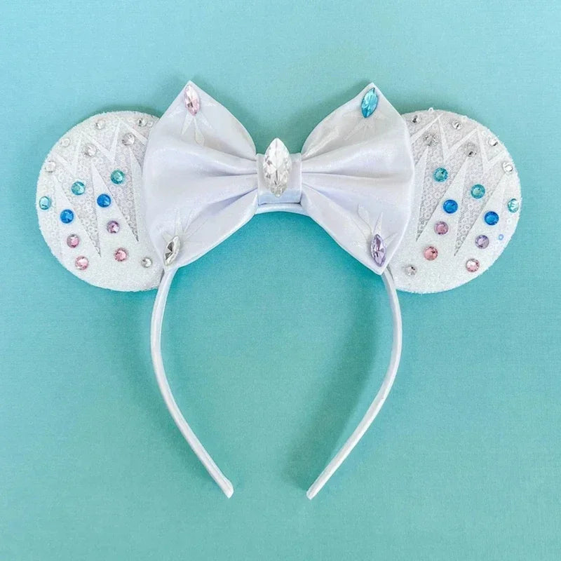 Disney Mickey Mouse Hairbands Frozen Ear Headband for Adults Anna Elsa Snowman Olaf Headwear Women Kids Girls Hair Accessories