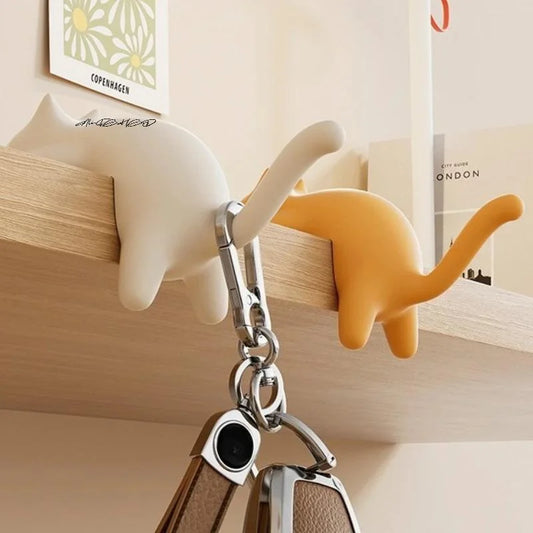 Cute Cat Bag Hook Portable Table Hook Handbag Backpack Organizer Holder for Home Office Desk Side Decor Travel Bag Hanger