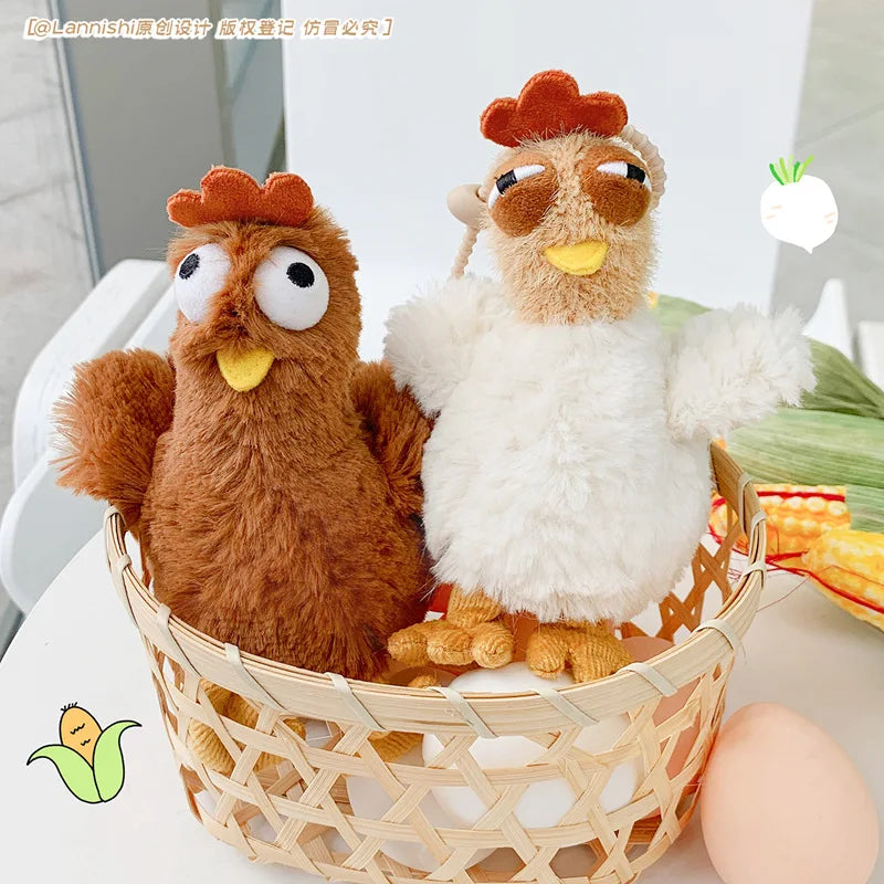 Creative Dozy Chicken Plush Bag Doll Pentant Squawk Alcoholic Chicken Soft Stuffed Cotton Plush Tote For Birthday Gift To Friend