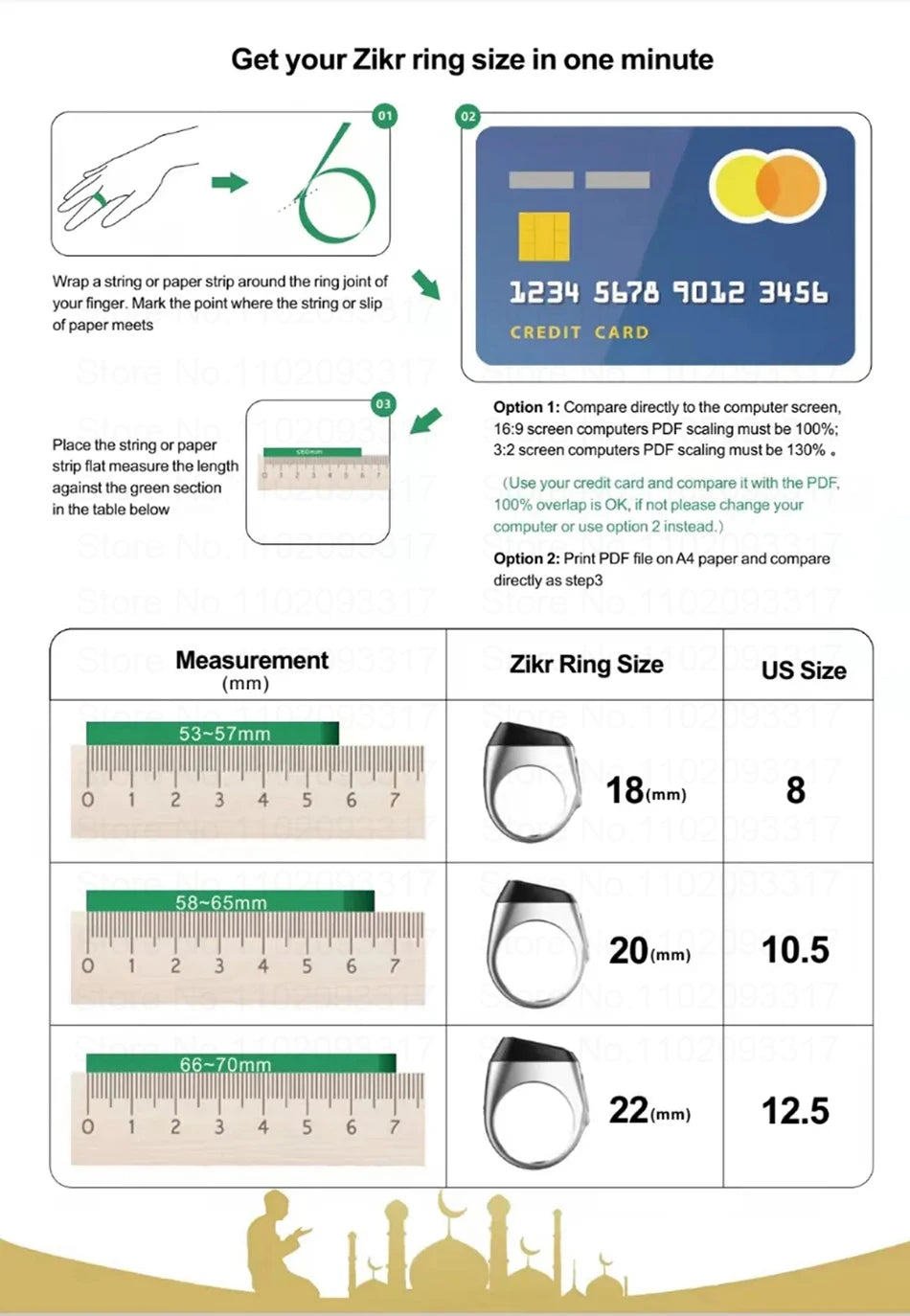 IQibla Smart Zikr Rings Tasbih Tally Intelligent Digital Counter for Muslims Praise 5 Prayer Time Electronic Vibration Reminder