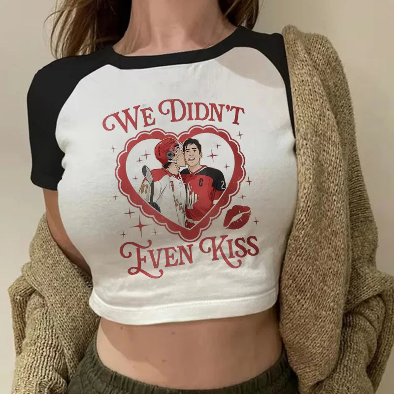 Heated Rivalry Print Graphic Crop Top Women's Sexy Cropped T Shirt Gothic Vintage T-Shirt Women Fashion Y2k Tshirt Clothes Girls