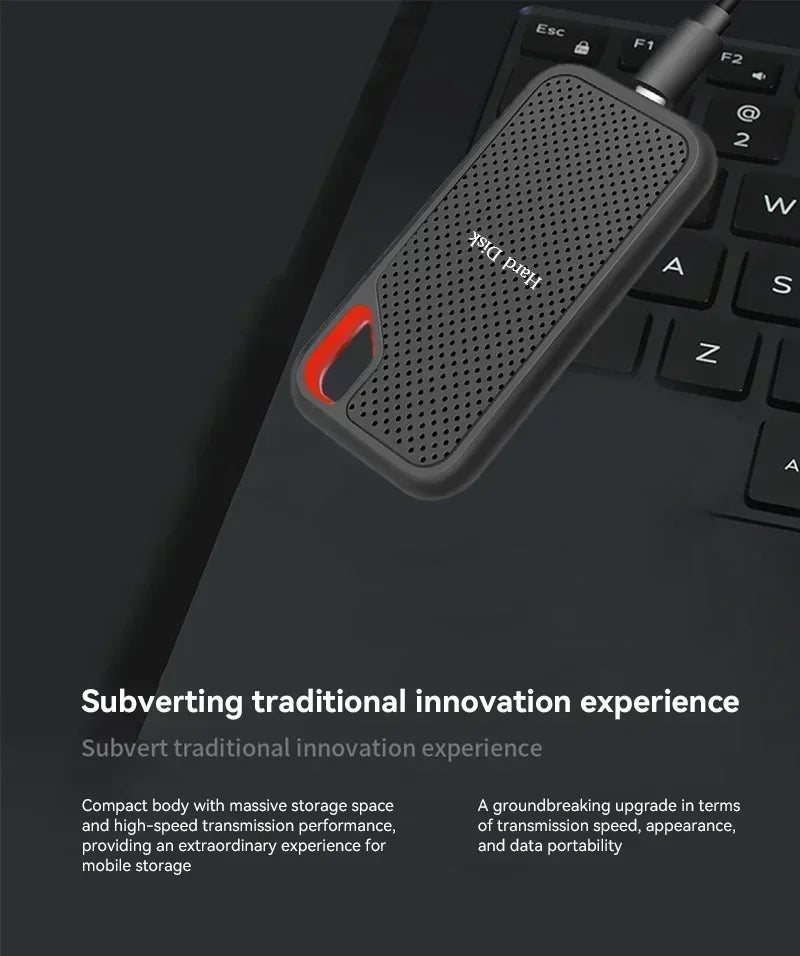 Genuine High-speed 1TB/2TB Portable SSD 4TB External Hard Drive 256TB USB3.2 Type-C Solid-state Drive for Laptop/MAC/PC