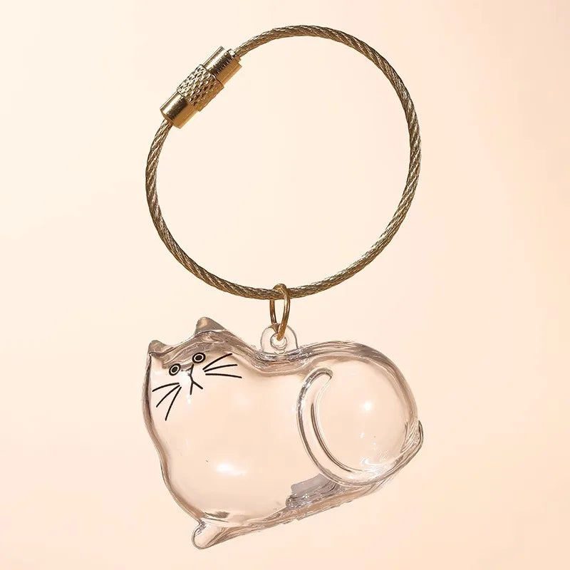 Dog Hair Storage Cute Pendant Keychain Bag Pendant Couple Car Key Chains  Souvenir Collection Gift Pet Hair Memorial Pet Lovers