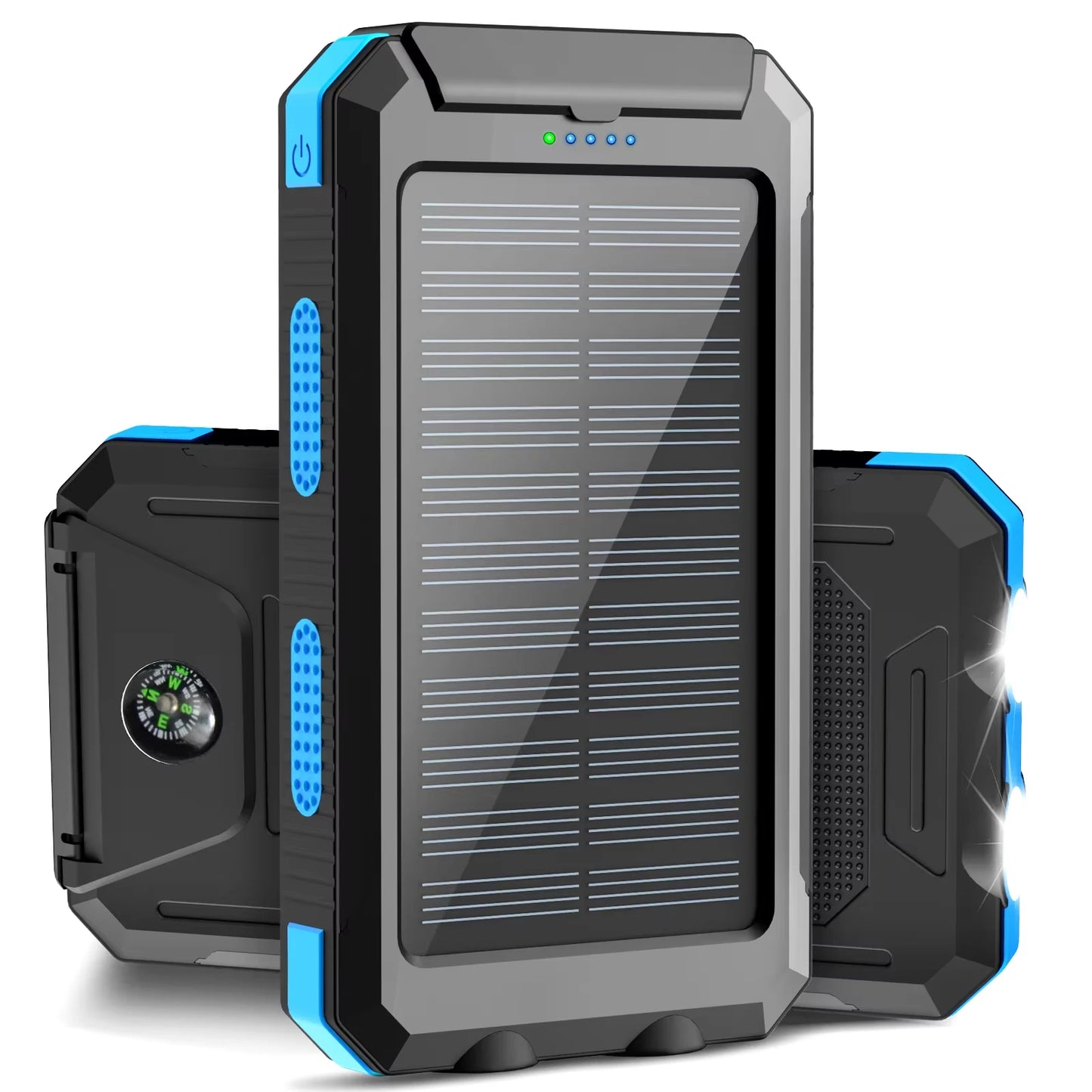 Gaiaray Dual USB Travel Large Capacity LED Lighting 30000mAh Solar Power Bank Camping Spare Power Outdoor Waterproof Power Bank