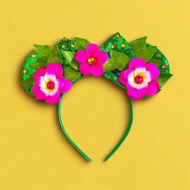 Disney Mickey Mouse Hairbands Frozen Ear Headband for Adults Anna Elsa Snowman Olaf Headwear Women Kids Girls Hair Accessories