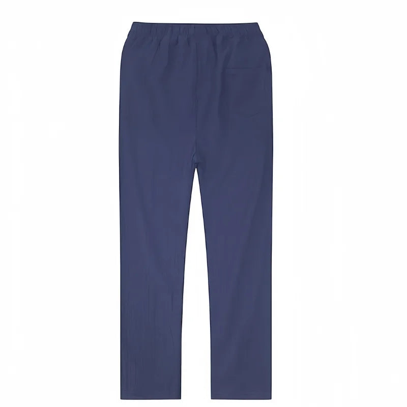 Men's Cotton Linen Pants Joggers Sweatpants Streetwear Breathable Solid Color Linen Trousers Vacation Summer Loose Pants S-5XL