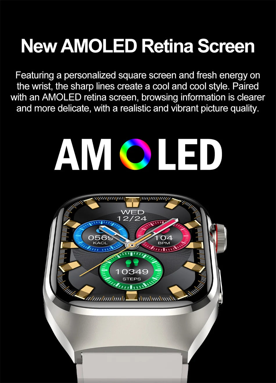 2025 New ECG+PPG Clock Smartwatch Men Uric Acid Blood Pressure Blood Oxygen Body Analysis Heart Health Monitor Smart Watch lady