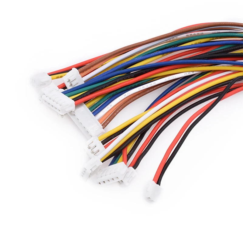 10Pcs Micro JST 1.25mm Wire Connector Pitch 1.25mm 2P 3P 4P 5P 6P 7P 8P 9P 10P Female to Female Plug Same / Reverse Direction
