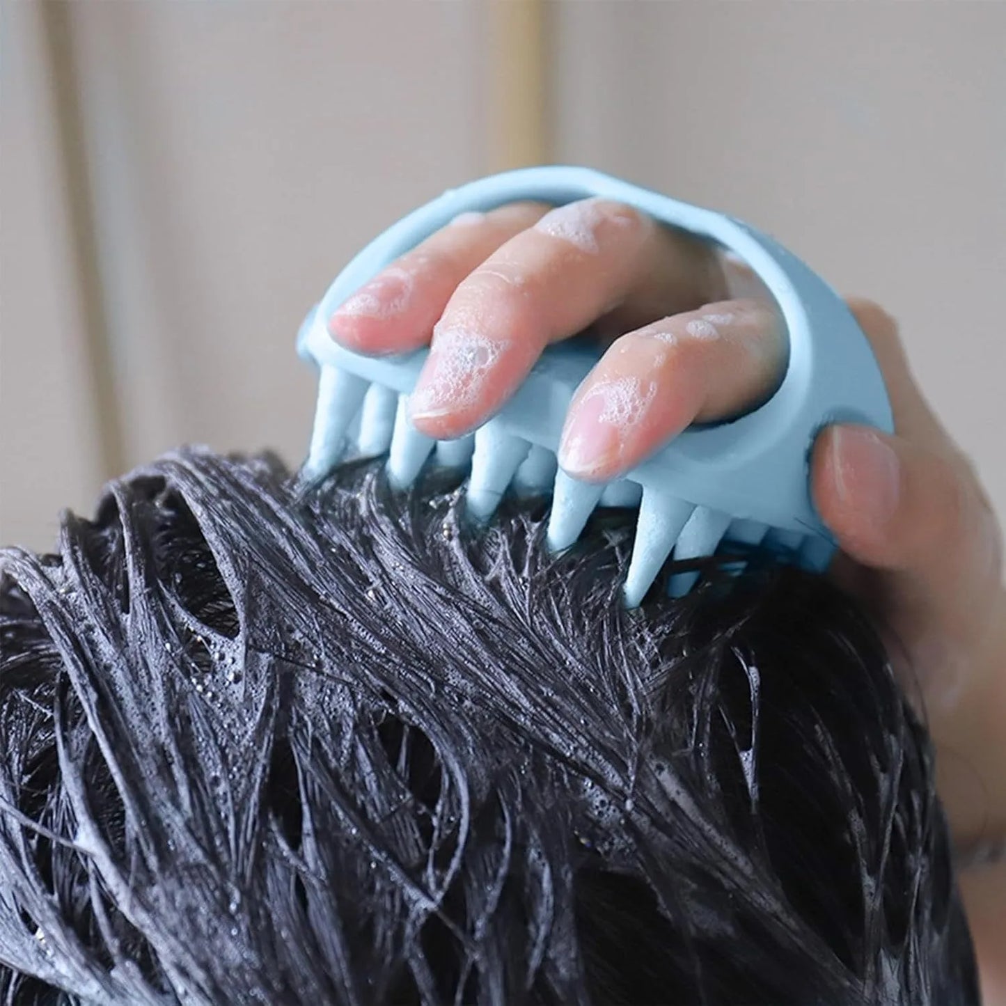 Scalp Massager Hair Growth,Scalp Scrubber with Soft Silicone Bristles for Dandruff Removal,Shampoo Brush for Men Women Kids Pets