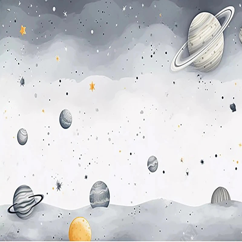 Custom Mural Wallpaper Cartoon Children's Room Kindergarten Cosmic Starry Sky Interior Background Wall Painting 3D Papel Tapiz