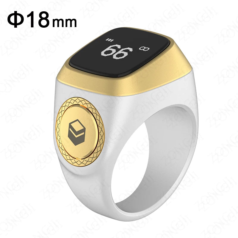 IQibla Smart Zikr Rings Tasbih Tally Intelligent Digital Counter for Muslims Praise 5 Prayer Time Electronic Vibration Reminder