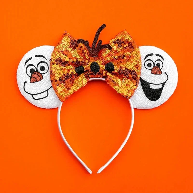 Disney Mickey Mouse Hairbands Frozen Ear Headband for Adults Anna Elsa Snowman Olaf Headwear Women Kids Girls Hair Accessories
