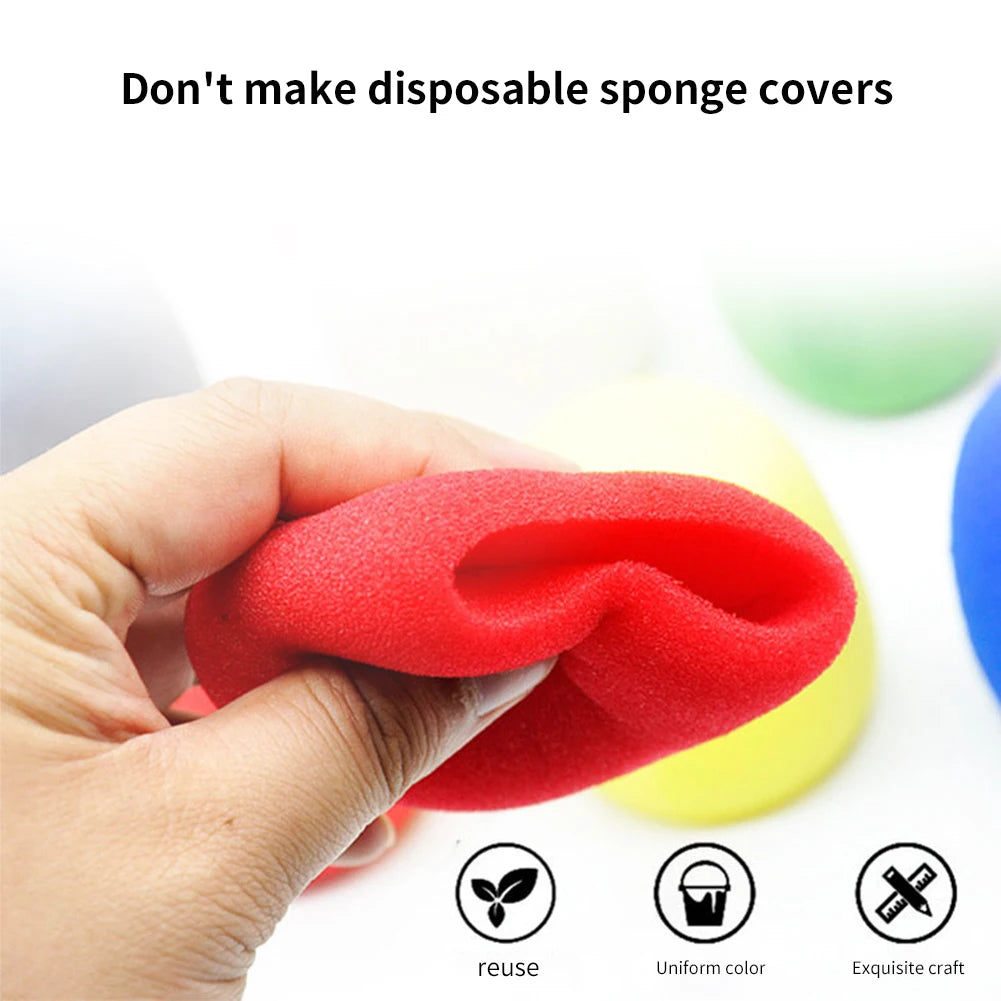 10Pcs Black Mic Protector Replacement KTV DJ Microphone Foam Covers Windscreen Windshield Sponge Covers Microphone Cover