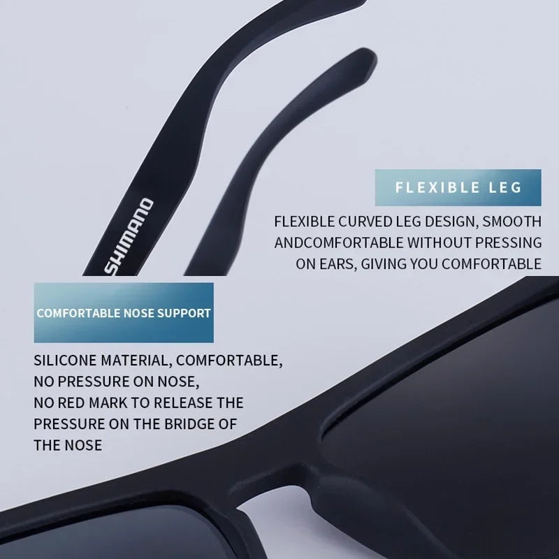 Classic Square Polarized Unisex Outdoor Sports Sunglasses for Fishing Hunting Cycling Driving Mountaineering UV400Anti-glare