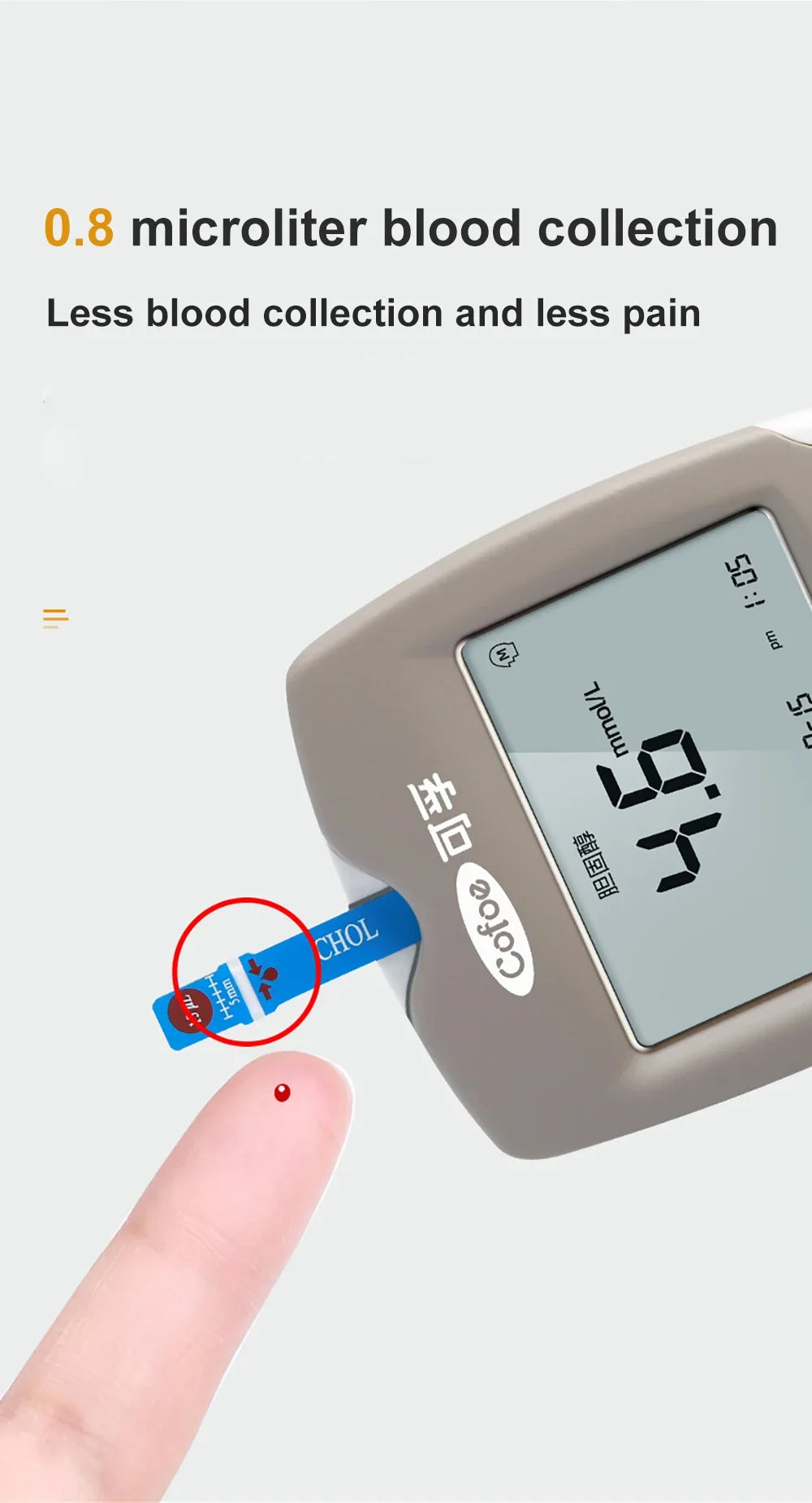 3 in 1 Multi-function Cholesterol Meter Blood Glucose Monitor  Analyzer 10CHOL Strip