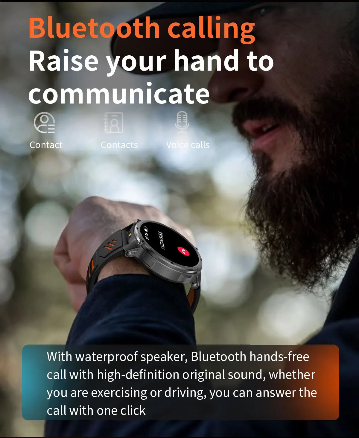 New T-Rex3 1100mAh Large Battery Durable Adult Smart Watch 1.7-inch GPS trackr Compass 5ATM Waterproof BT Call Sports Smartwatch
