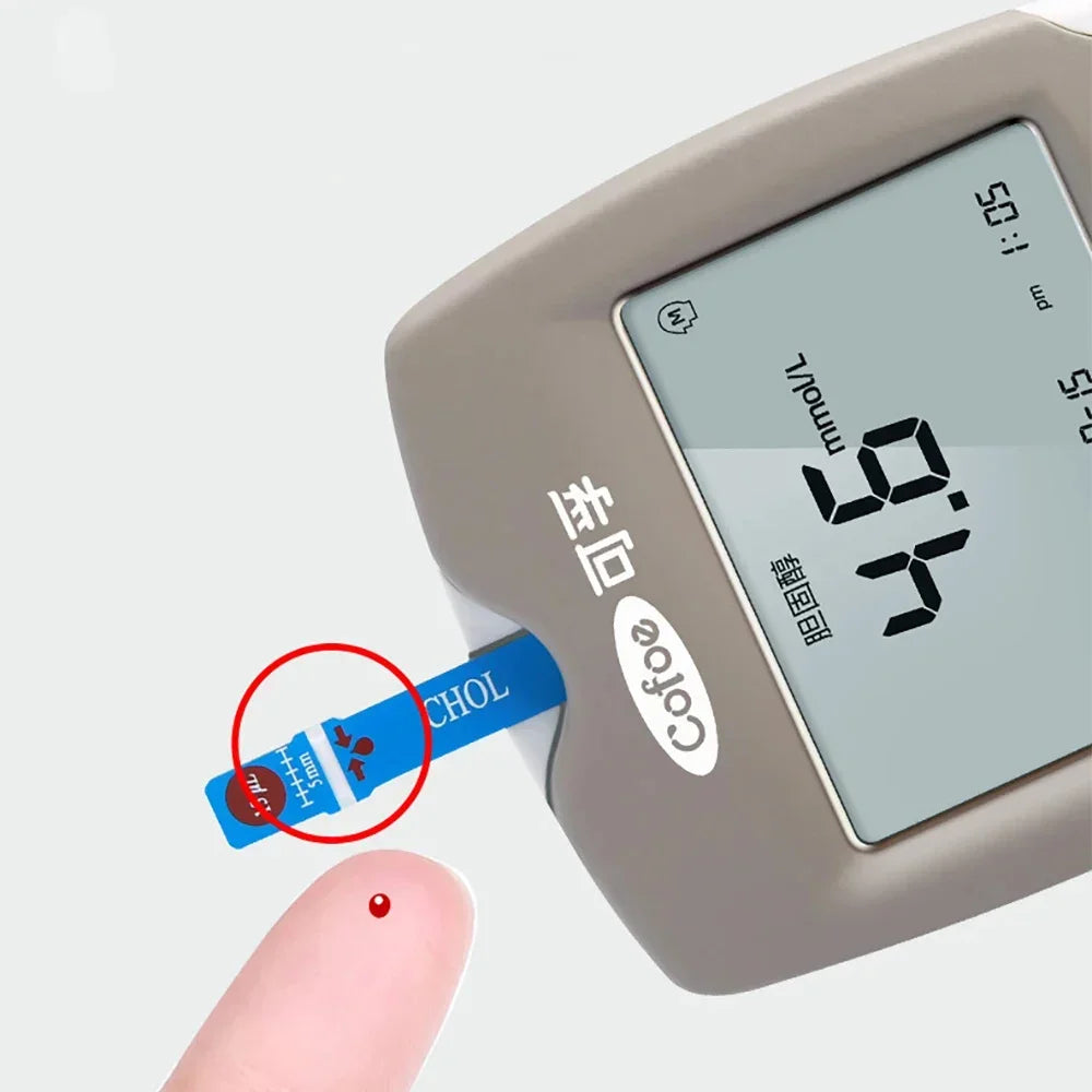 3 in 1 Multi-function Cholesterol Meter Blood Glucose Monitor  Analyzer 10CHOL Strip