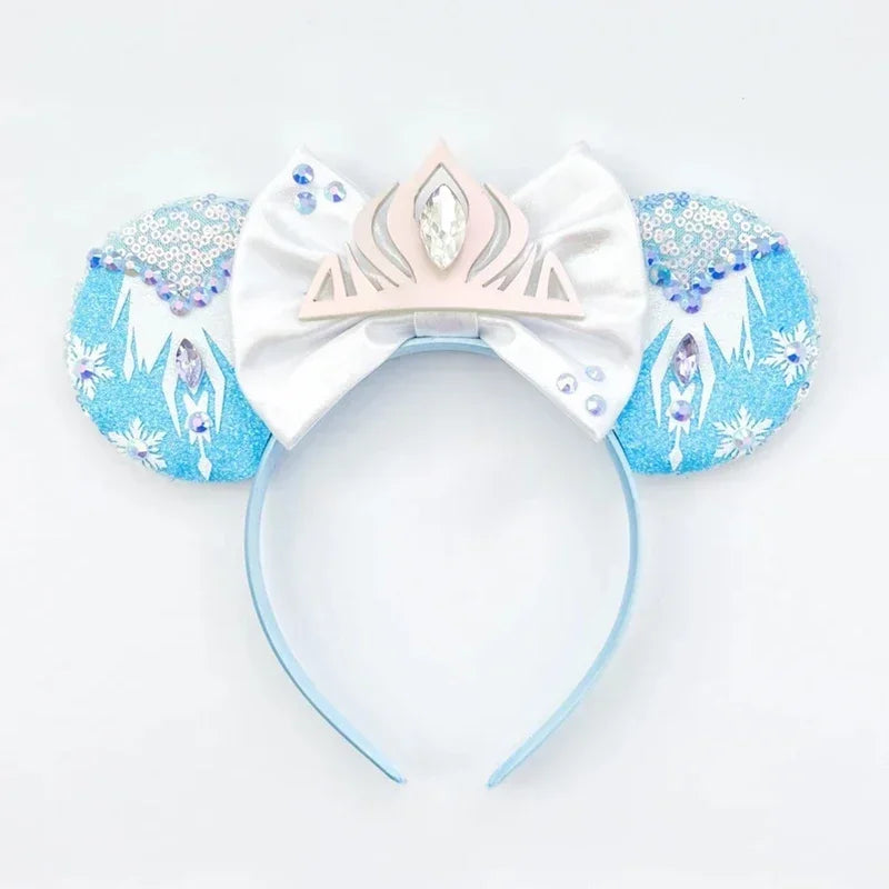 Disney Mickey Mouse Hairbands Frozen Ear Headband for Adults Anna Elsa Snowman Olaf Headwear Women Kids Girls Hair Accessories