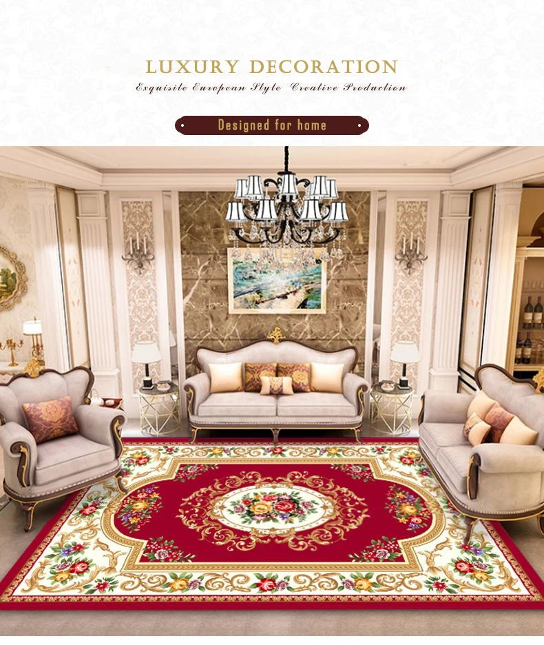 European Luxury Carpets for Living Room 200x300 Decoration Home Large Area Rugs Bedroom Decor Lounge Rug Washable Floor Mats