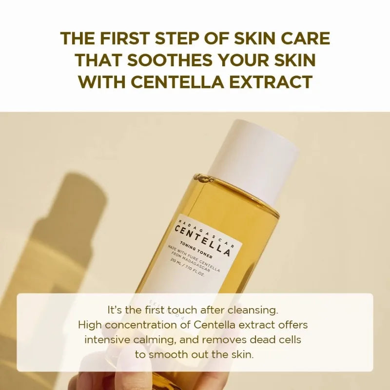 Korean SKIN1004 Skincare Centella 3pcs Set,Toning Toner,Pore Care Light Cleansing Oil,Facail Serum for Soothing Sensitive Skin