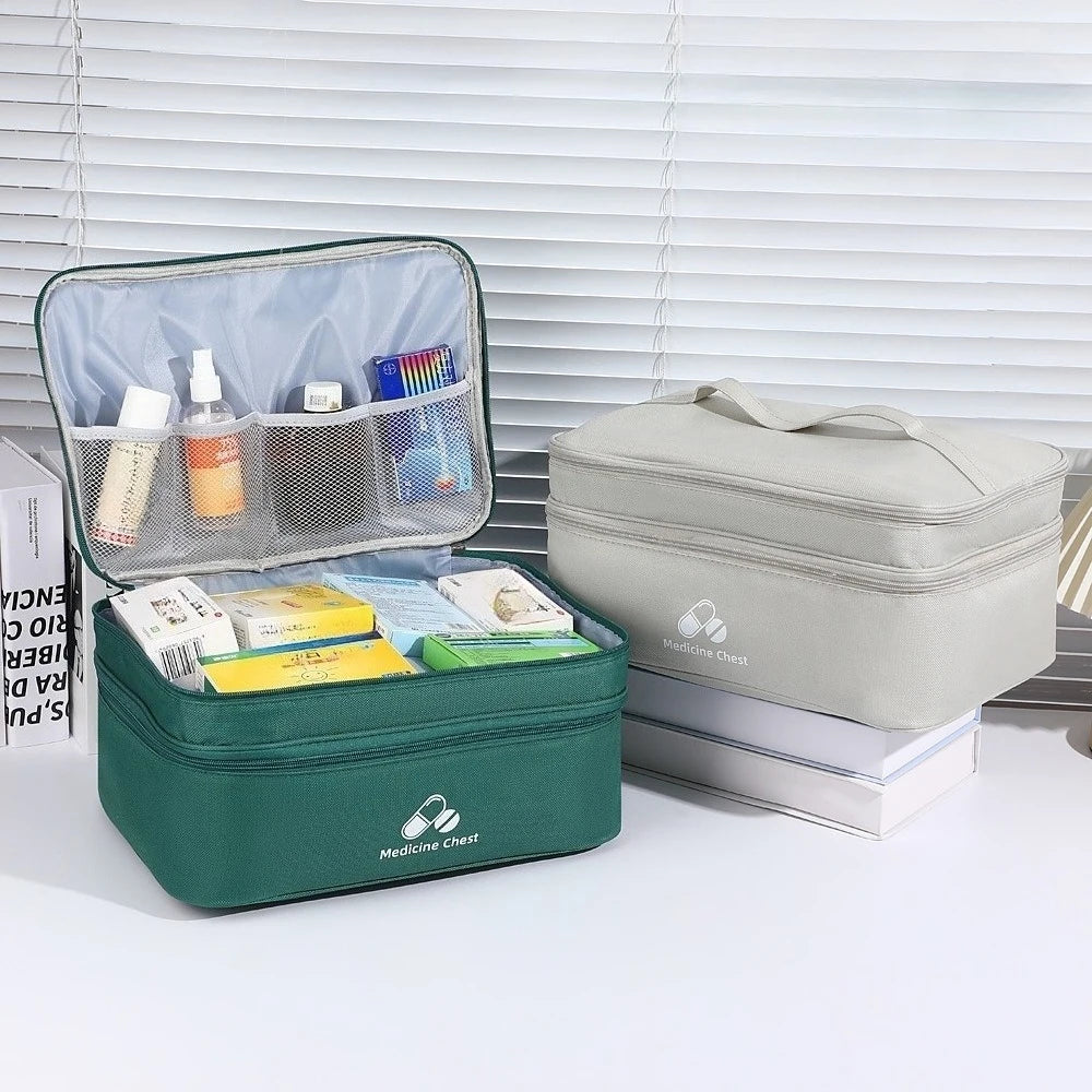 Outdoor Portable Medicine Storage Bag Home First Aid Bag Medicine Box Emergency Bag Epidemic Prevention Bag School Health Bag