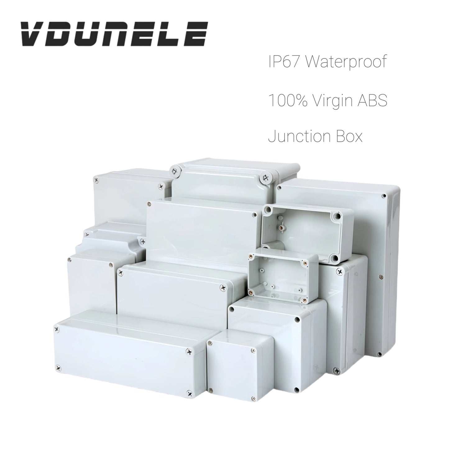 Transparent Waterproof Outdoor Enclosure Plastic Box Electronic Project Case Instrument Electrical Box IP68 Junction Box Housing