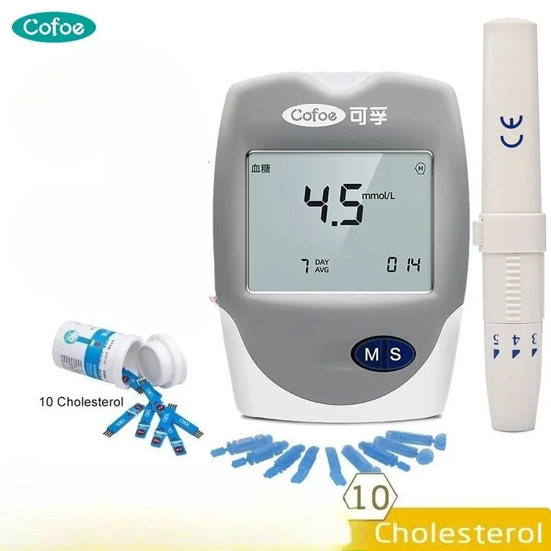 3 in 1 Multi-function Cholesterol Meter Blood Glucose Monitor  Analyzer 10CHOL Strip