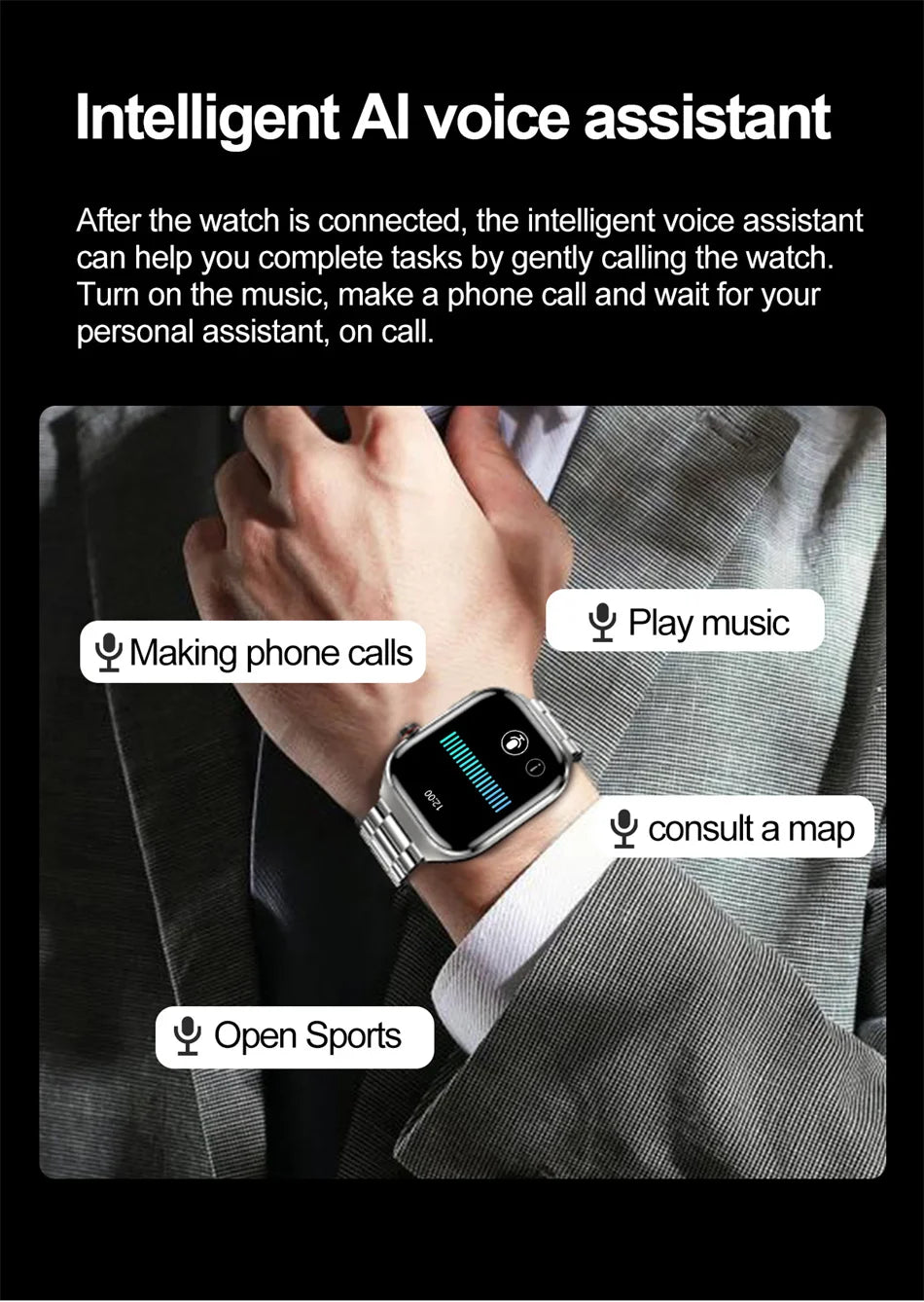 2025 New ECG+PPG Clock Smartwatch Men Uric Acid Blood Pressure Blood Oxygen Body Analysis Heart Health Monitor Smart Watch lady