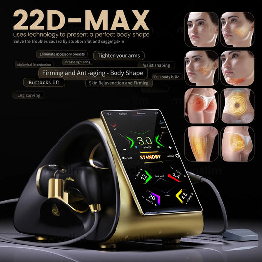 Professional the most popular beauty equipment machine the 22D MAX HIFU for face lifting slimming and fat reduction latest model