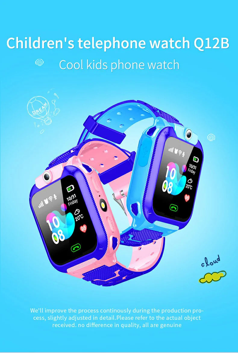 For Android Kids Smart Watch SOS GPS Location Video Call Sim Card For Children SmartWatch Camera Waterproof Watch For Boys Girls