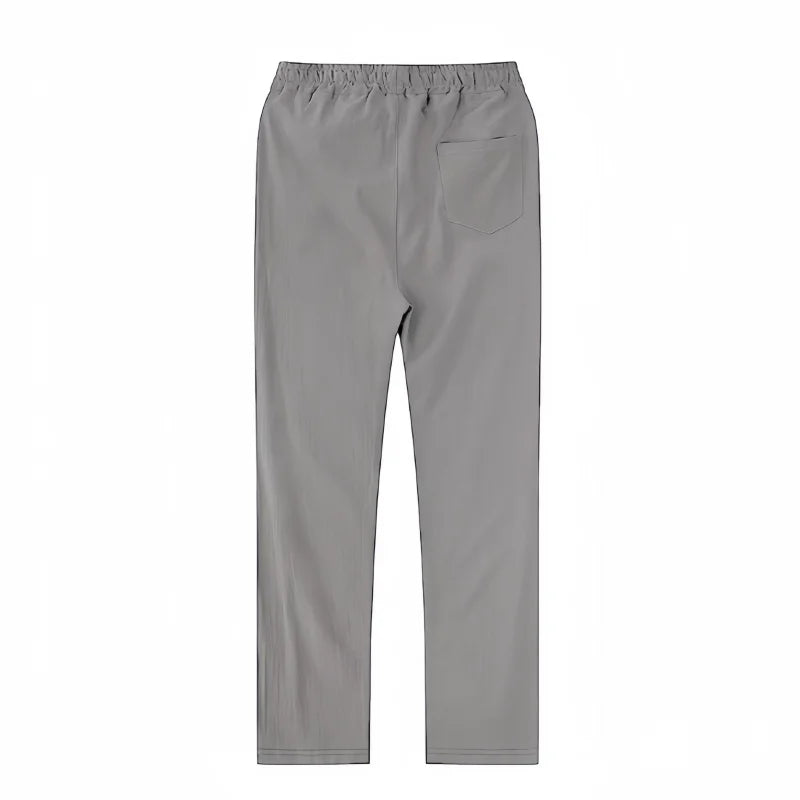 Men's Cotton Linen Pants Joggers Sweatpants Streetwear Breathable Solid Color Linen Trousers Vacation Summer Loose Pants S-5XL