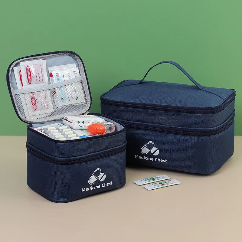 Outdoor Portable Medicine Storage Bag Home First Aid Bag Medicine Box Emergency Bag Epidemic Prevention Bag School Health Bag