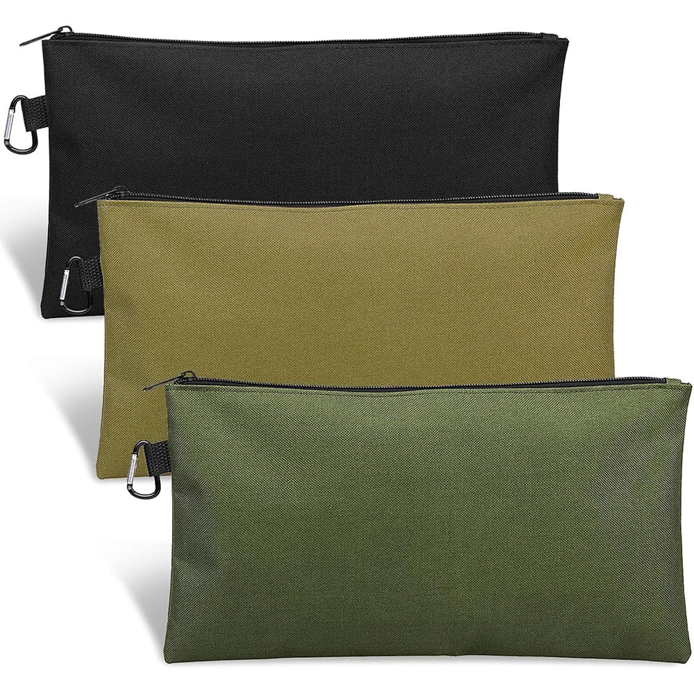 Tool Bag Zipper Pouch Multi-Function Bag Wear-Resistant Tool Organizers for Camping Woodworking Electrician Gardening