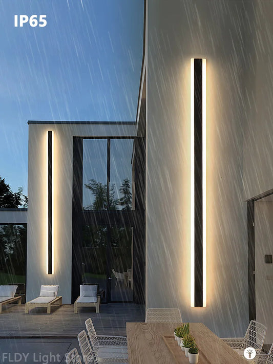 Wall Lamps Line Minimalist  Light Long Strip  Outdoor Waterproof Garden Decoration Villa Background Wall Garden Lights