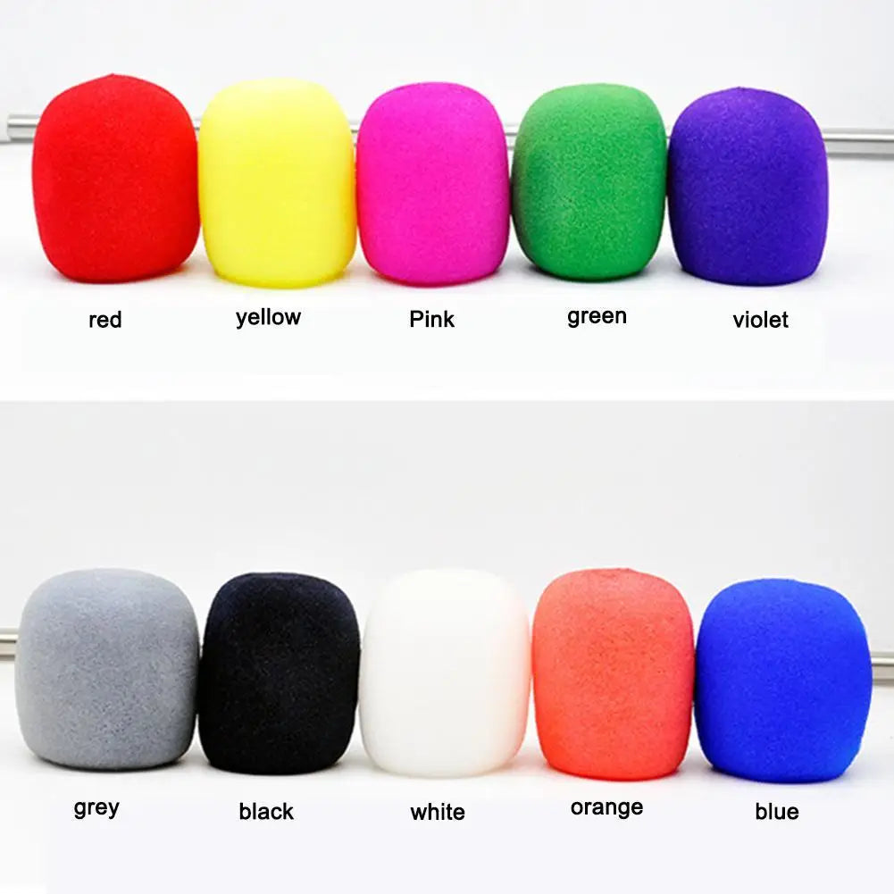 10Pcs Black Mic Protector Replacement KTV DJ Microphone Foam Covers Windscreen Windshield Sponge Covers Microphone Cover