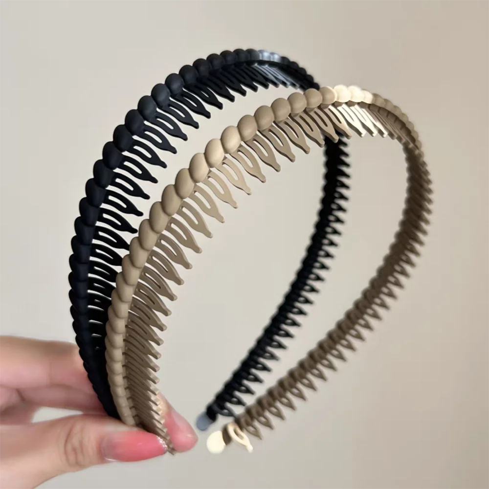 2pc Good Solid Tooth Simple Style Hairbands Headbands for Women Girls Men Sport Washface Non-slip Korean Hair Accessories Tool