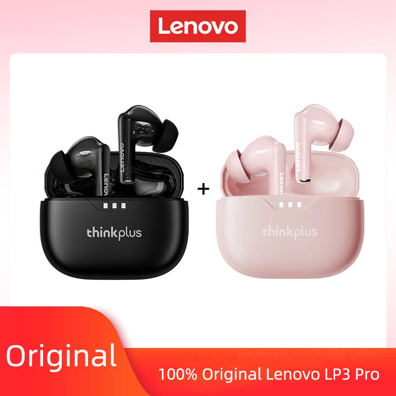 10pcs Lenovo LP3 Pro Wholesale 2pcs Original lp3pro Wireless Bluetooth Headphones HiFi Stereo Earbuds Noise Reduction With Mic