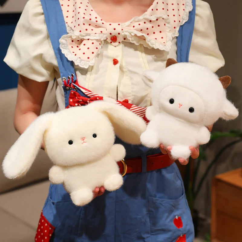 15CM Small Desktop Plush Toys Lovely Rabbit Sheep Pig Duck Otter Capybara Elephant Stuffed Animal Doll Cute Healing Doll Gifts