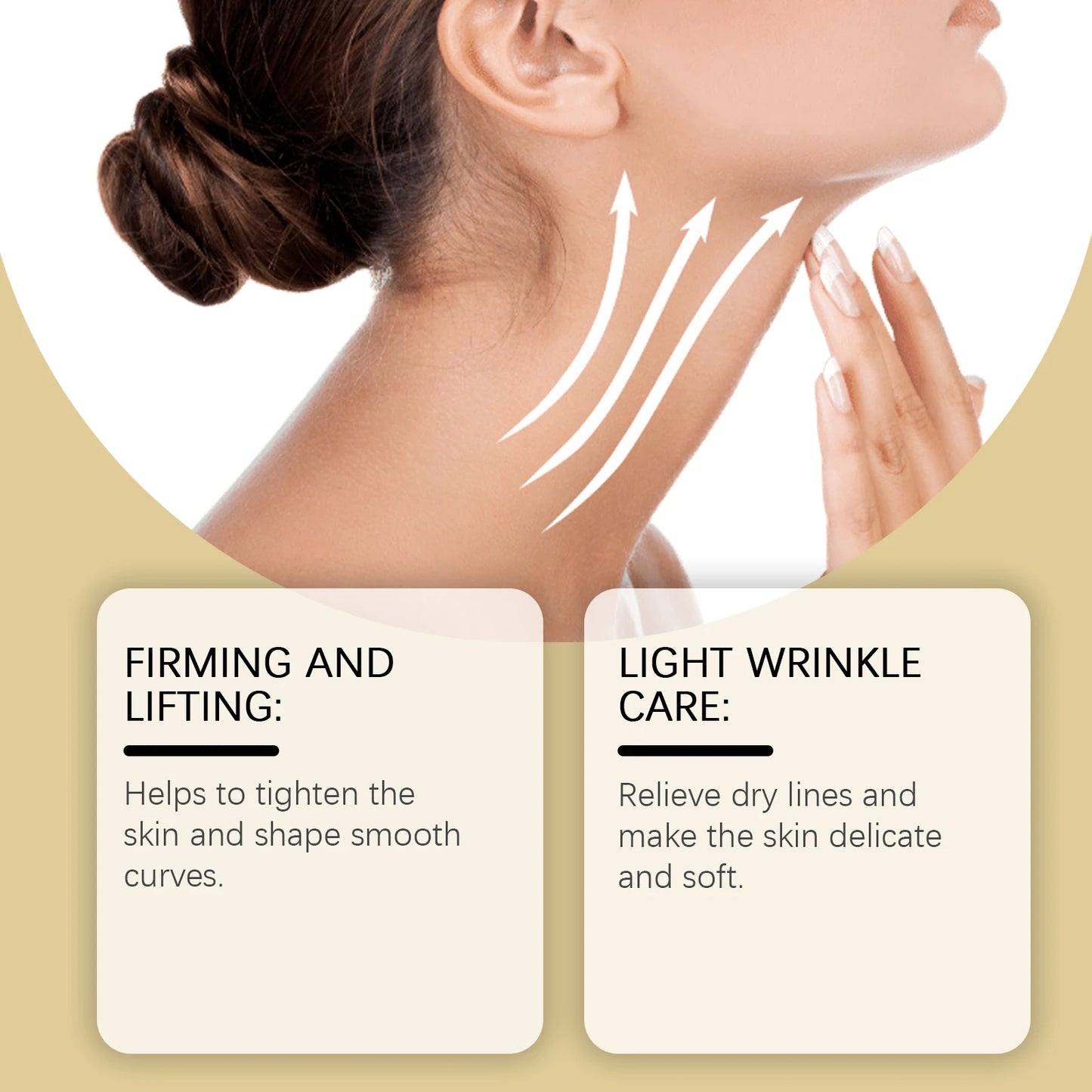 Ah-8 Firming Neck Cream Hexapeptide Moisturizing Tighten Loose Sagging Fine Lines Wrinkle Reduction Hyaluronic Acid Neck Lotion